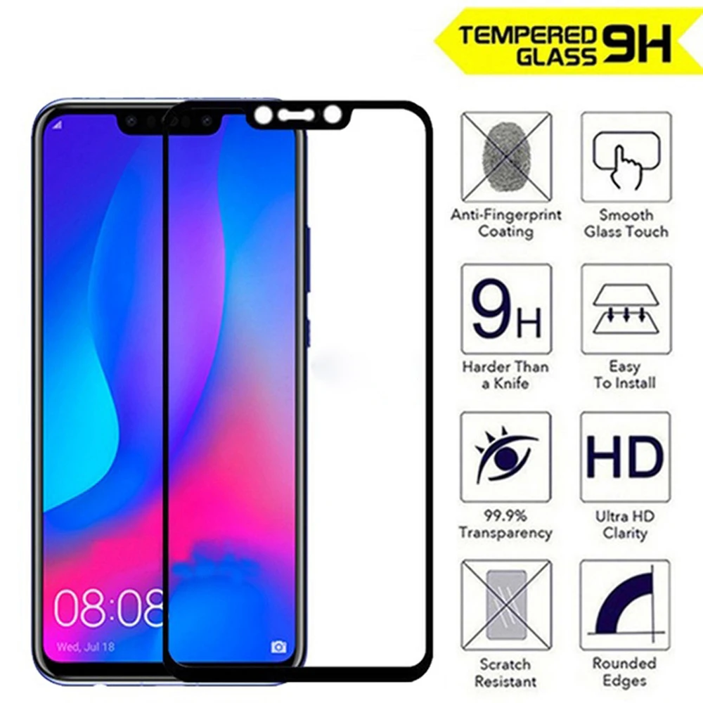 Закаленное стекло для huawei nova 3 3i 3e 4 4e защитная пленка p smart 2018 2019 смартфона 9h