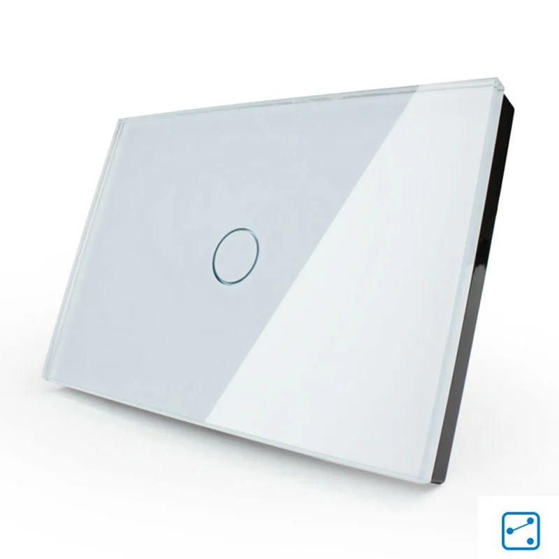 Умный дом сенсорный выключатель кристалл стеклянная панель настенный 1 банда 2