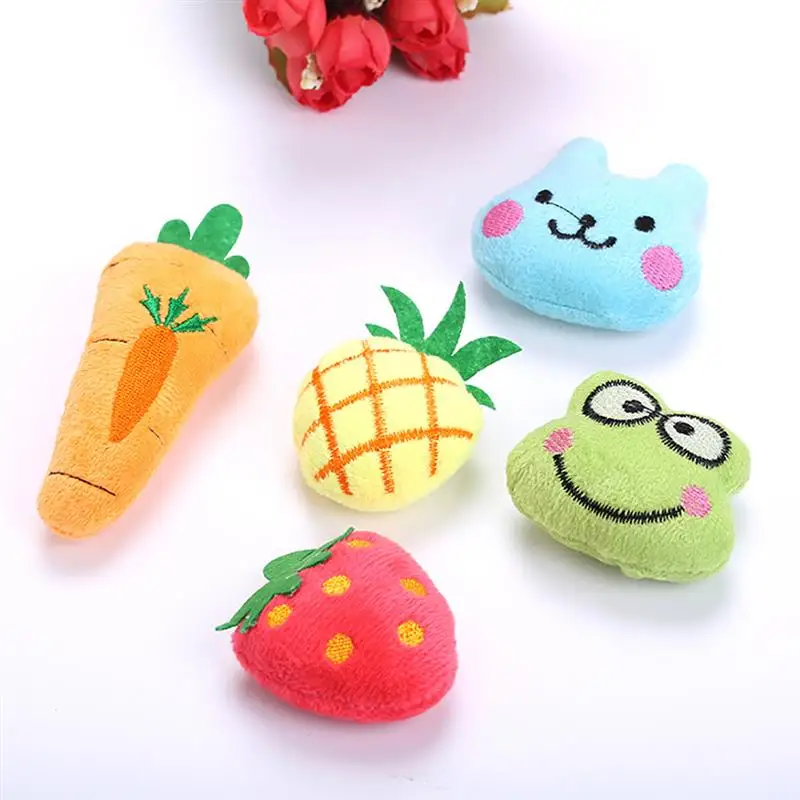 Игрушка в виде кошачьей мяты плюшевый котенок фрукты форма животного морковка