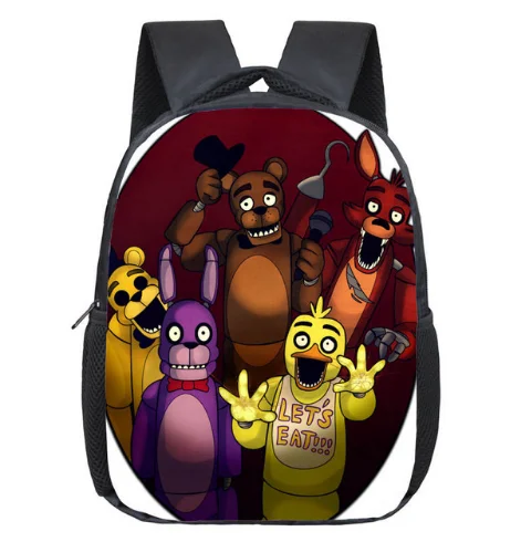 12 Inch Five Nights At Freddys Children School Bags Backpack Kids Kindergarten Bag Freddy Bear Toddler bag - Цвет: Five Nights 19