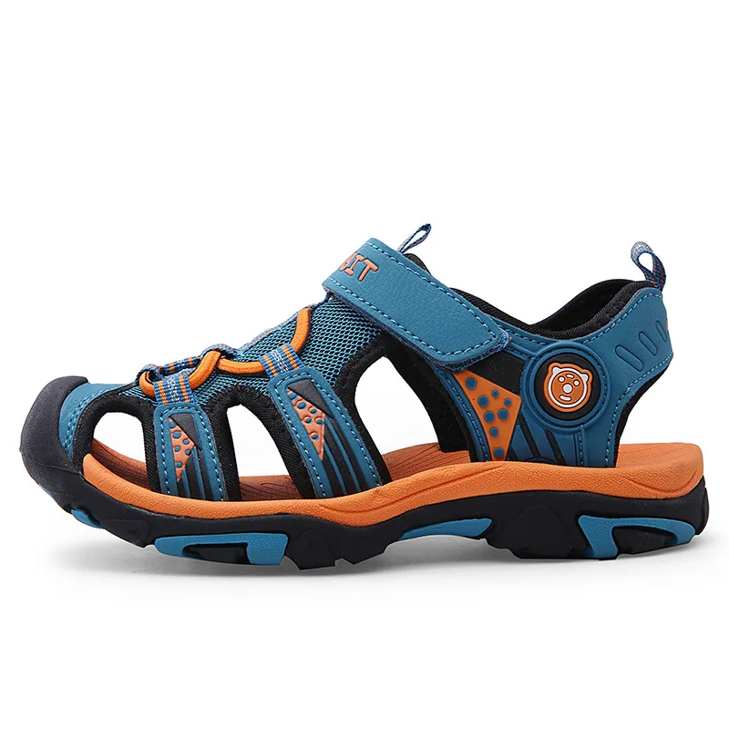 Сандалии детские пляжные с закрытым носком дизайнерские босоножки для мальчиков