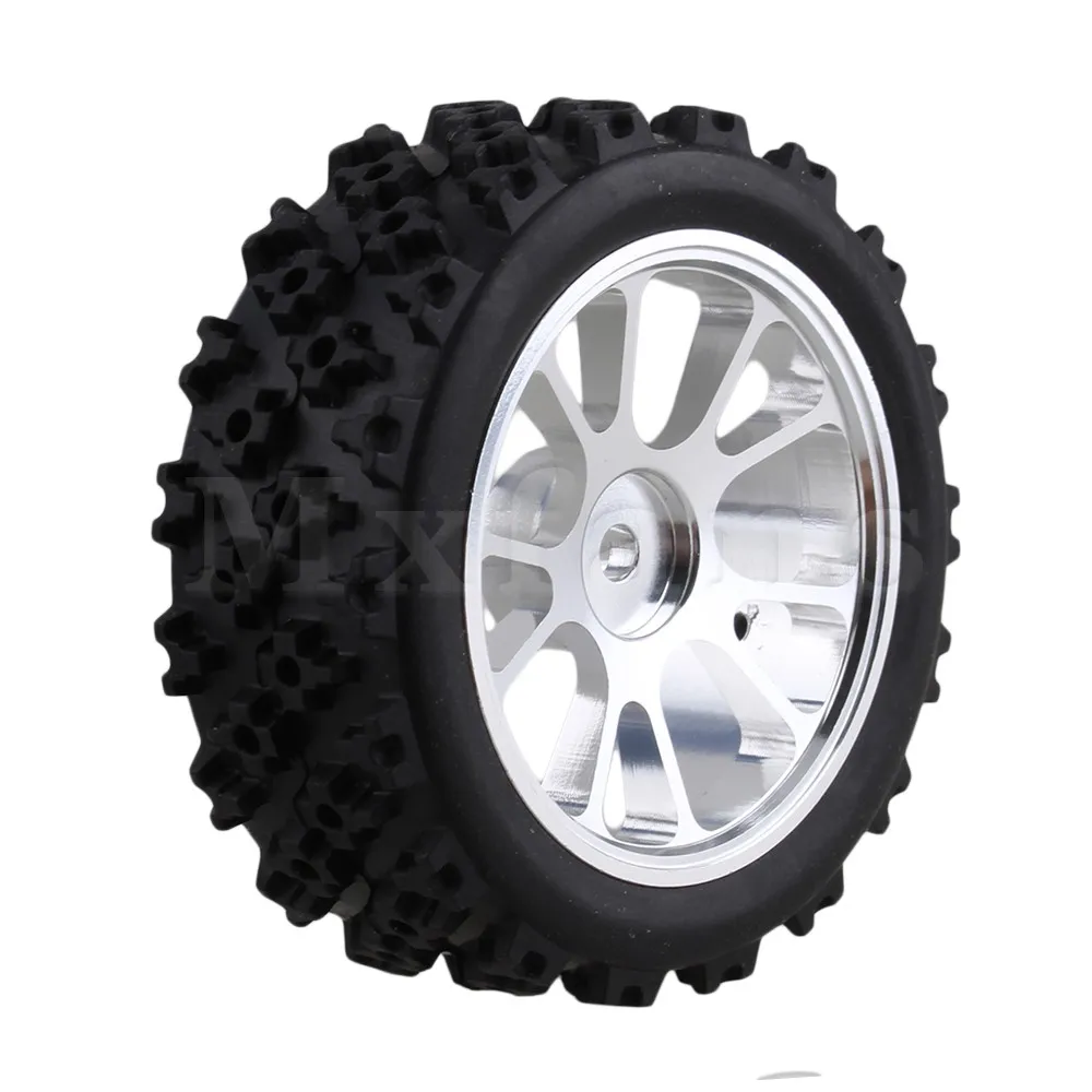 

Mxfans 4 x RC 1:10 On Road Car Aluminium 10 Spoke Wheel Rim + Flower Rubber Tyre