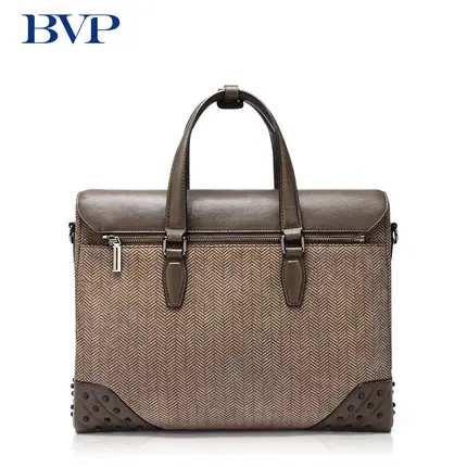 Портфель BVP мужской из натуральной кожи сумка на одно плечо воловьей подходит для