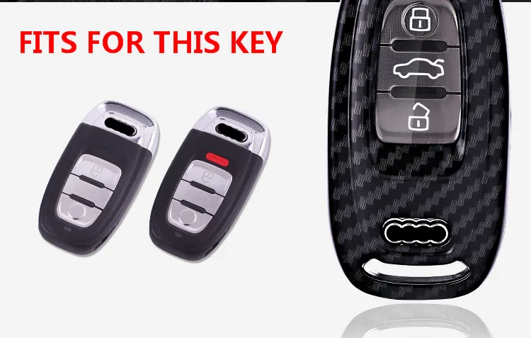 PC Carbon Fiber Fob полный защитный чехол автомобильный чехол для ключей для Audi A4 S4 B7 B8 A6 A5 A7 A8 Q5 S5 S6 Q7 авто аксессуары смарт-ключ