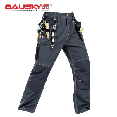 Bauskydd B129 осень зима мужская рабочая одежда рабочие брюки защитная одежда многофункциональный инструмент комбинезон с наколенниками - Цвет: dark grey