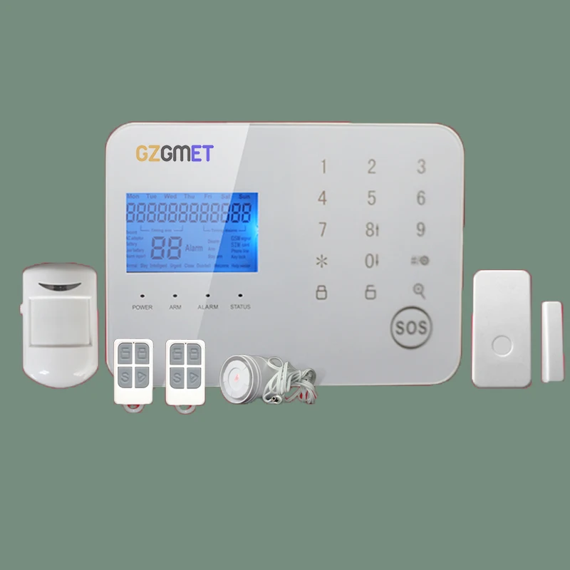 GZGMET дизайн sim-карты Android IOS Телефон App GSM PSTN Беспроводной сигнализации Системы дом сенсорный хоста для периметра безопасности комплект - Цвет: G1