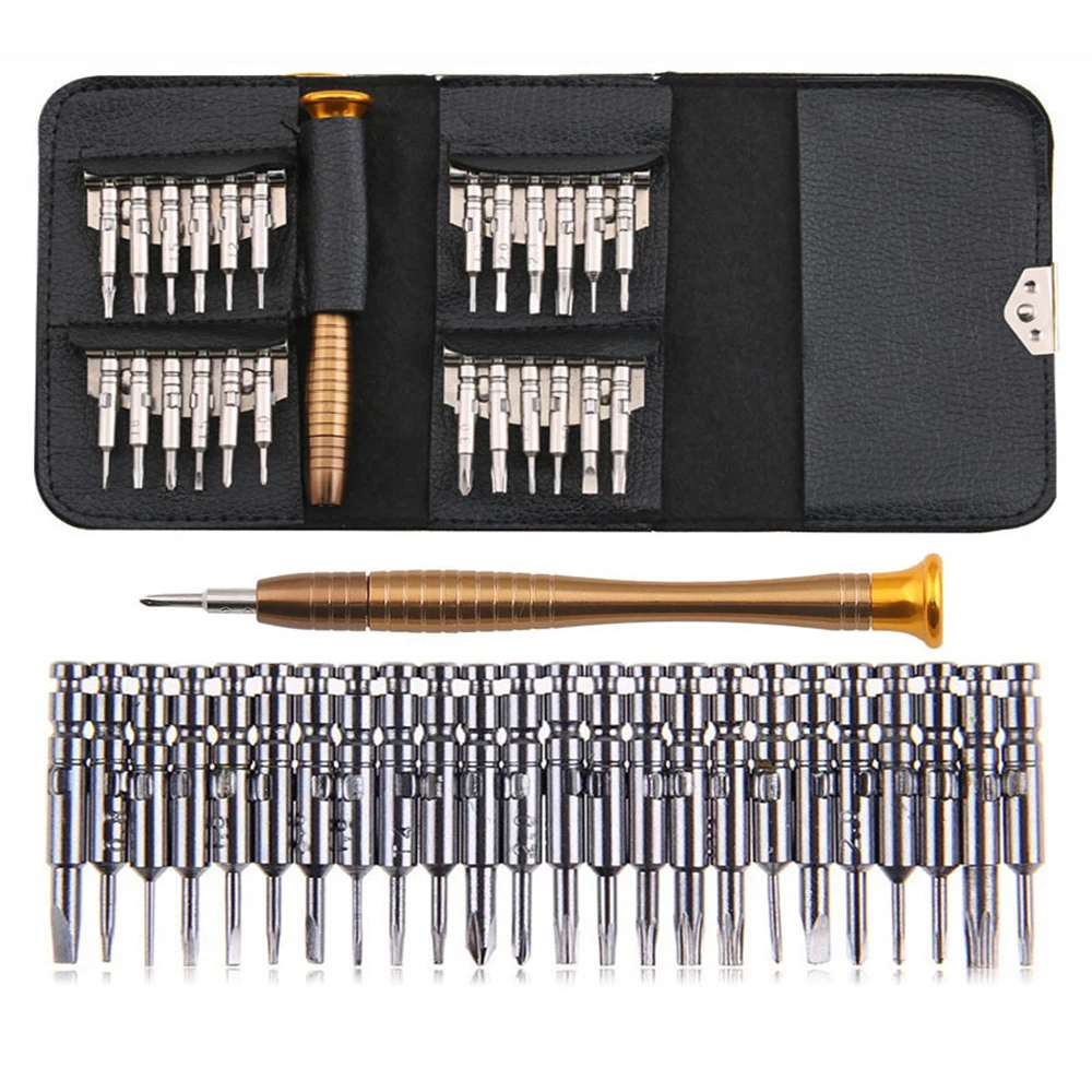 [25 в 1] Многофункциональный комбинированный набор кожаная отвертка инструментов