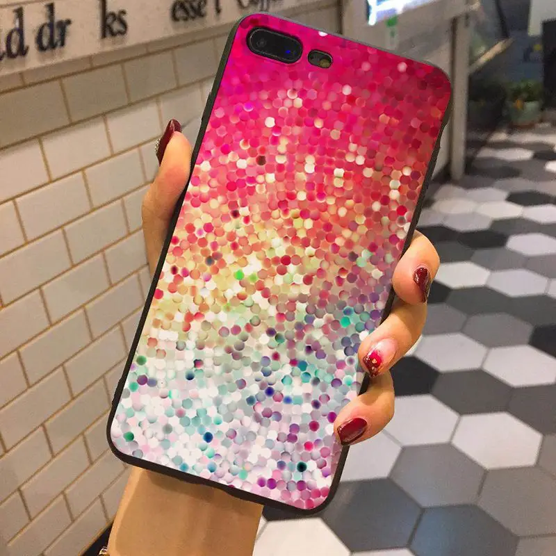 Чехол для телефона iphone 8plus Золотой Розовый Блестящий Мягкий силиконовый чехол 8 7