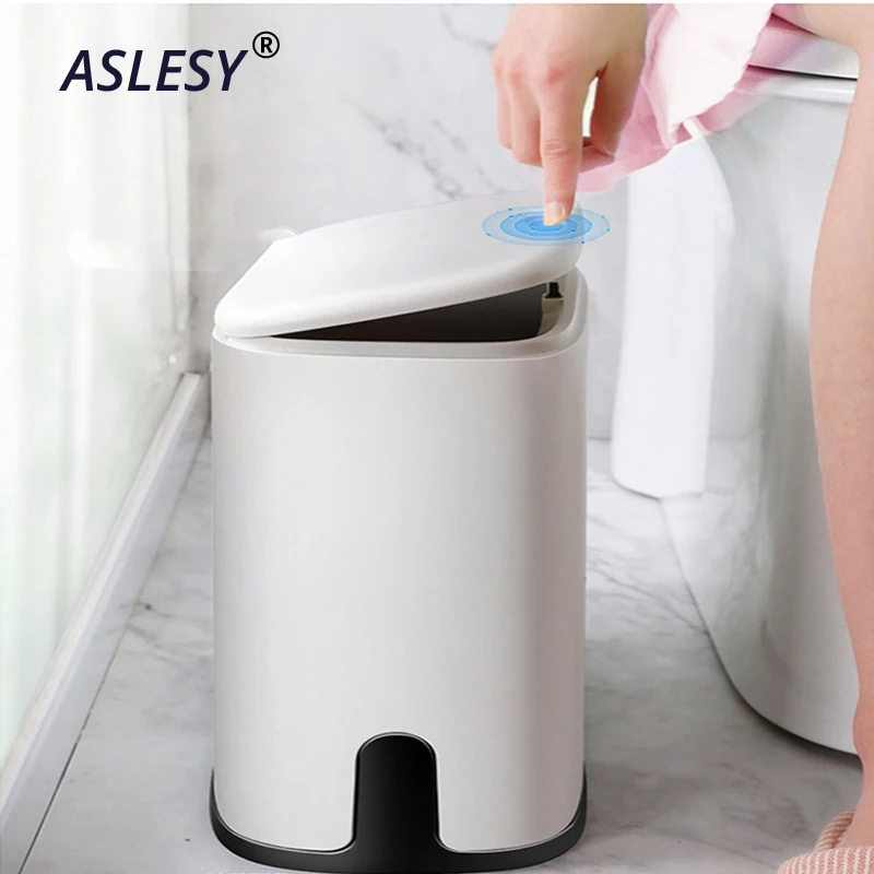 Multifunction 11L Plastic Narrow Type Trash Can Toilet Waste Bin Dustbin Trash bin Basket Garbage Bucket Bathroom Cleaning Tool