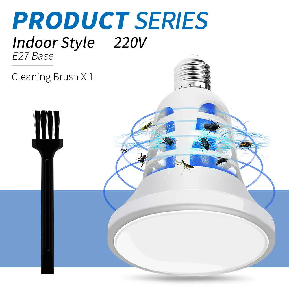 Indoor 220V E27 светодиодный Grow Light анти москитные полный спектр светодиодный завод Лампа 220 V Growbox USB 5 V Fly Ловушка для насекомых Zapper убийца светодиодный растет лампы 110 V - Испускаемый цвет: Indoor 220V