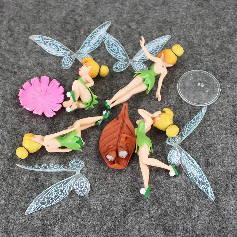 4 шт./лот Tinkerbell Фея фигурки Набор красоты эльфа модель куклы подарок для мальчиков и девочек