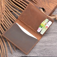 siku leather mens wallet case handmade crazy horse id card holder distress card holder