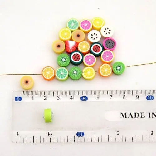 500 шт 10 мм DIY ювелирных изделий полимерные глиняные бусины фруктовые кусочки