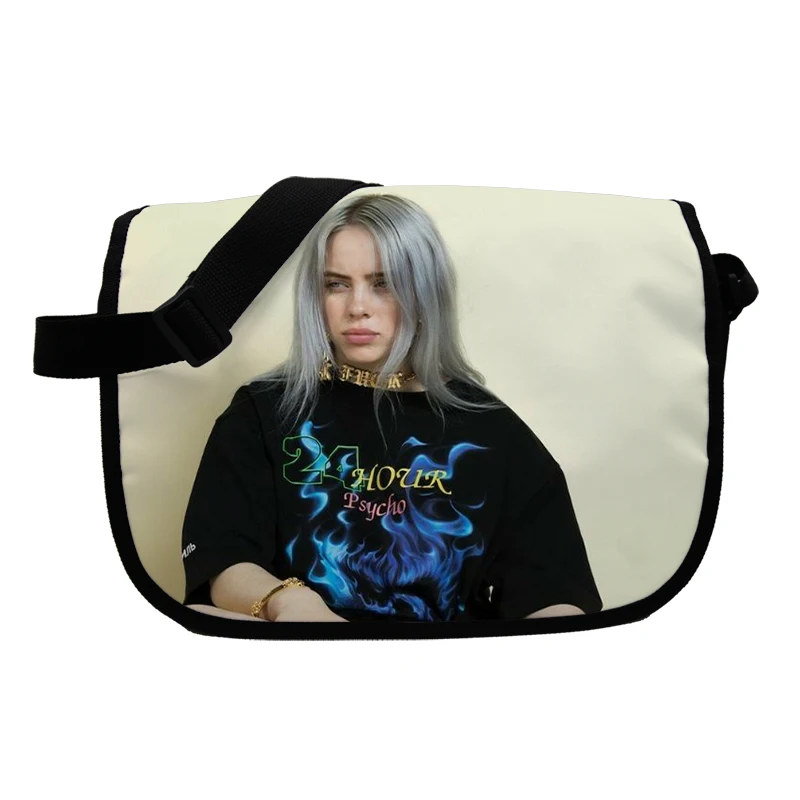 9 Billie Eilish сумка-мессенджер для мужчин и женщин, сумка через плечо для мальчиков и девочек, дорожные сумки на плечо, Детская маленькая сумка с клапаном, сумки через плечо - Цвет: 9