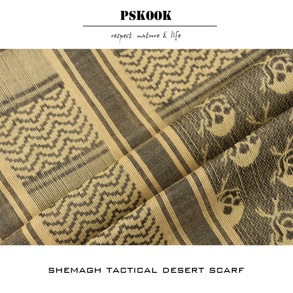 PSKOOK 100% хлопок военный Shemagh тактическая Женская шаль арабский Tessel с изображением