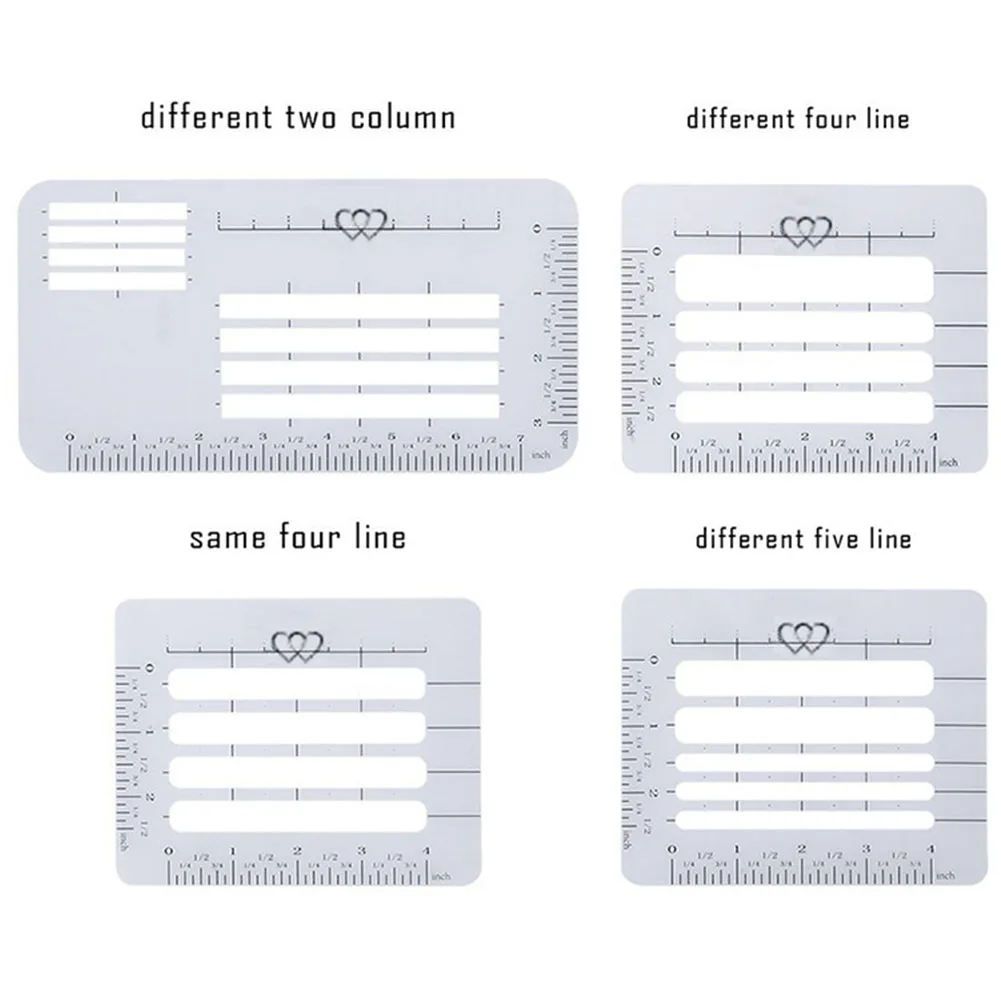 4Pcs Letter Postcards Handwriting Practice Addressing Guide Templates Rulers Craft Notebook Multi-use Envelope Stencil Set Diary | Дом и сад
