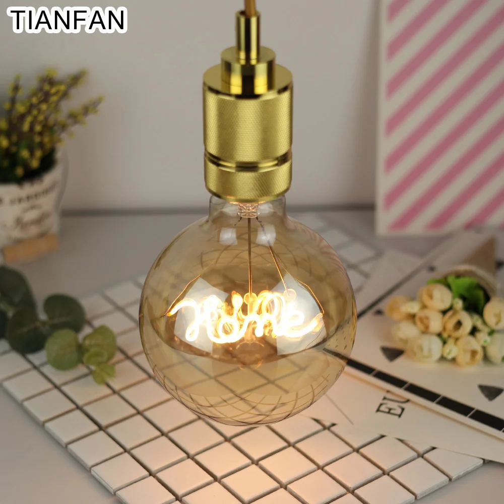 TIANFAN Globe винтажные светодиодные лампы 4 Вт Эдисона лампа домашняя Светодиодная