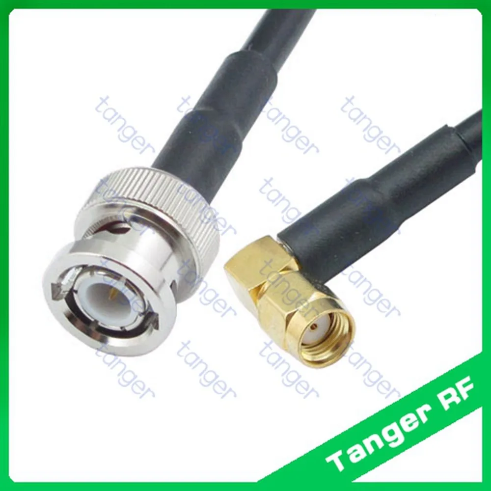Горячая продажа Tanger BNC штекер для RP-SMA Штекерный разъем правый угол RF RG58 Pigtail
