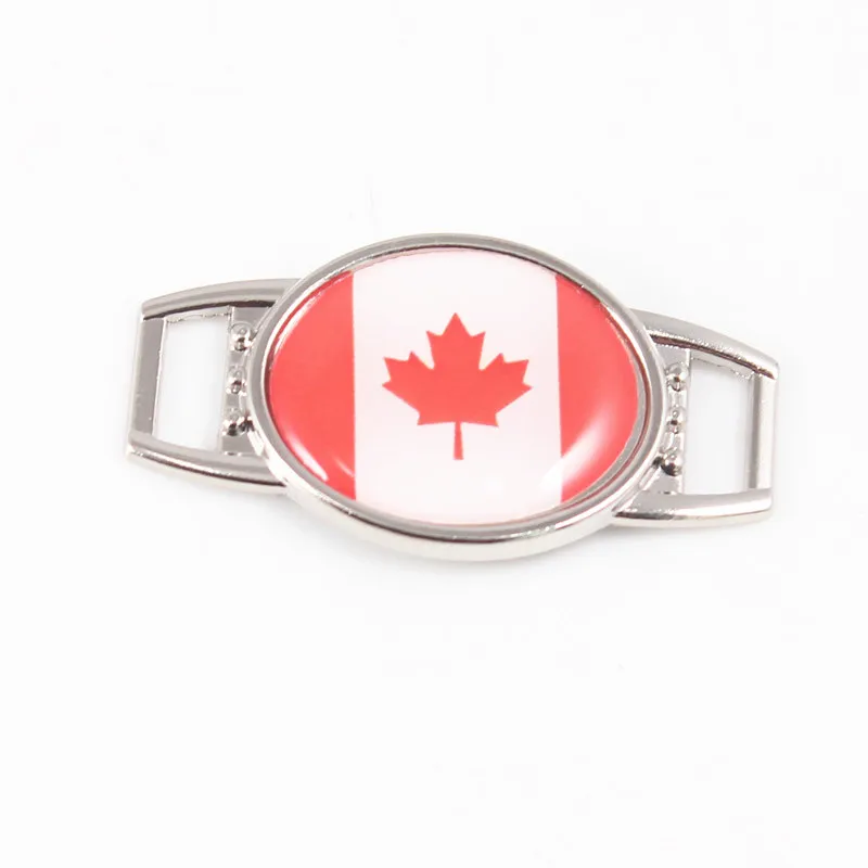 2018 Oval Canada Flag Pattern Shoelace Charms for Sport Shoes Outdoor Paracord Bracelet DIY Jewelry Making | Украшения и