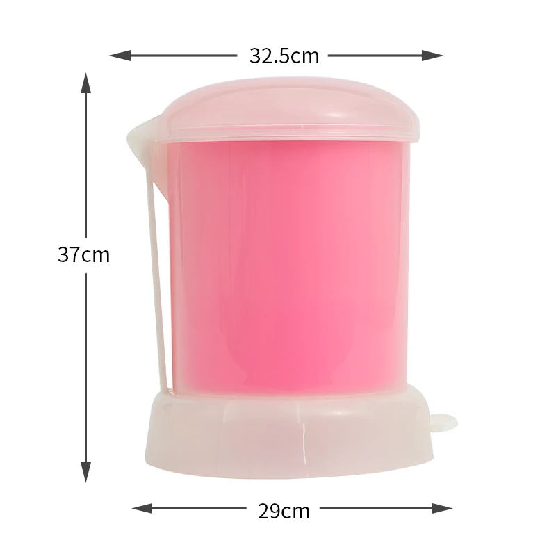 

ORZ 9L Trash Can Round Dustbin Plastic Trash Bin Foot Pedal Wastebasket Rubbish Bin With Lid Storage Bucket For Home Office