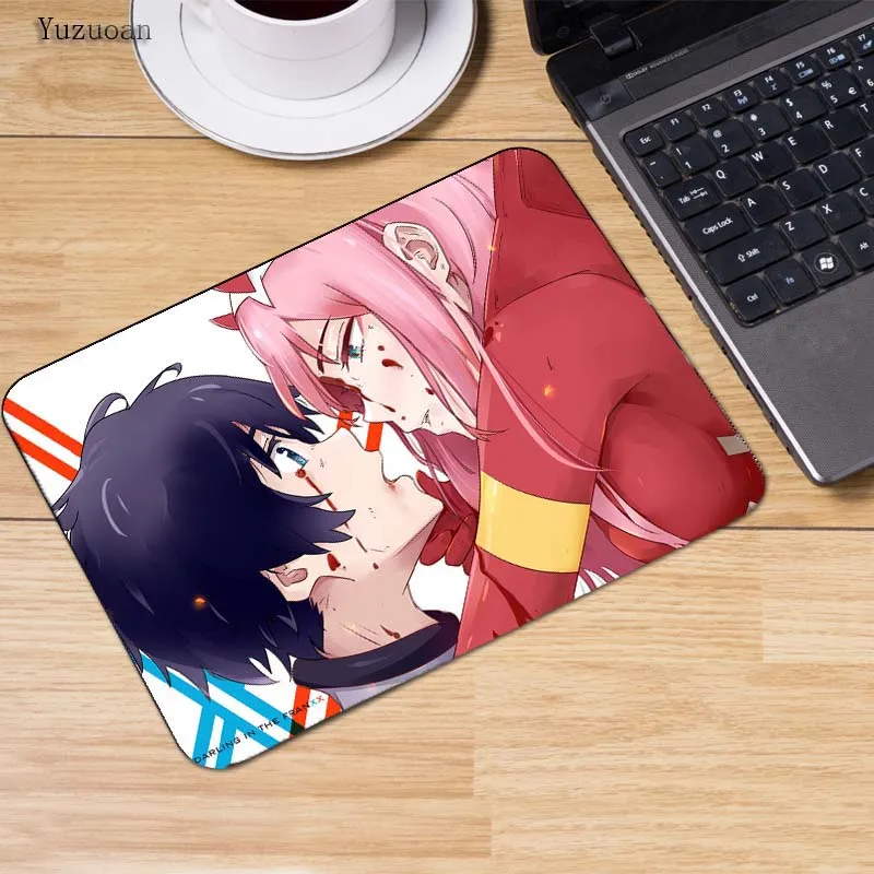 Yuzuoan Zero Two Darling in the FranXX маленький игровой коврик для мыши из аниме компьютерный
