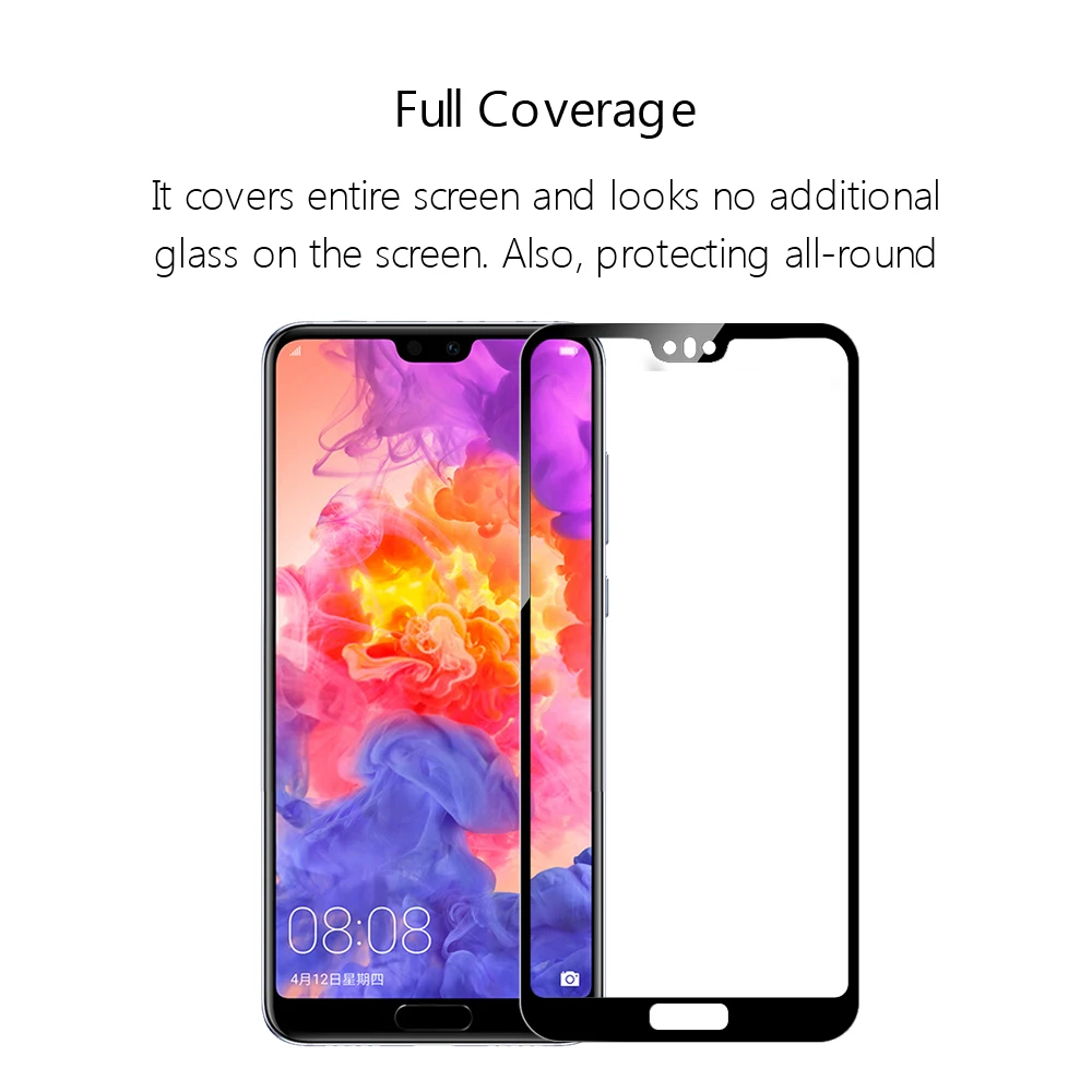 Защитное стекло закаленное с полным покрытием для Huawei P20 P10 Lite Pro honor p 20 10