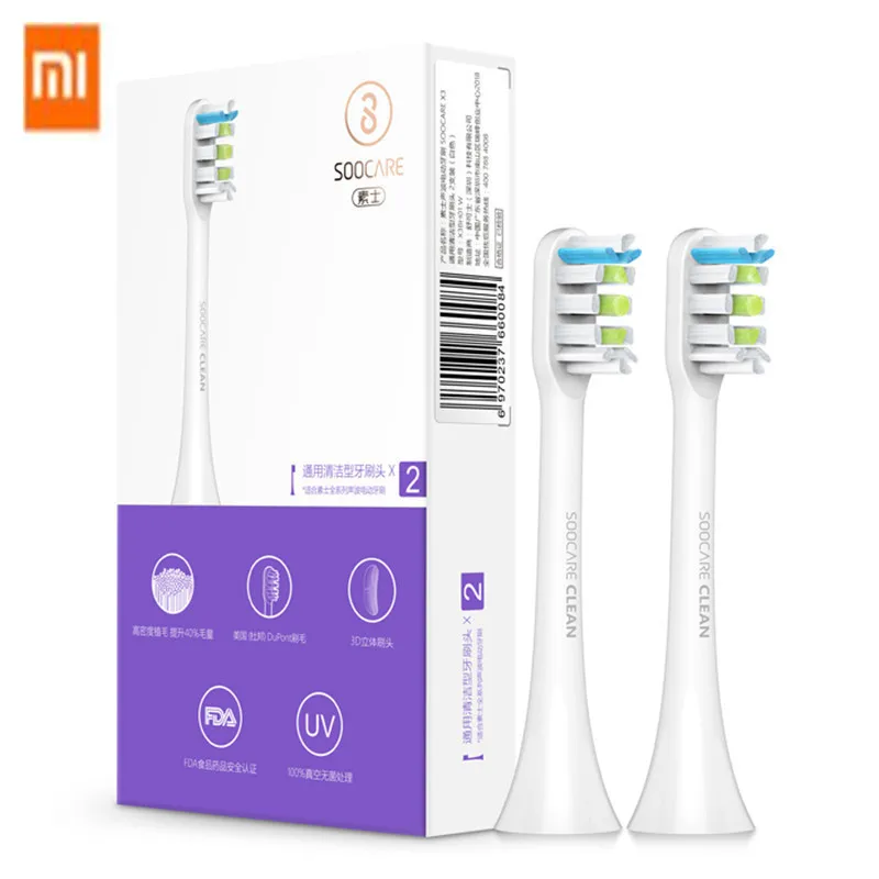 Xiaomi Soocare X3 2 шт SOOCAS сменная электрическая зубная щетка головка для SOOCAS/Xiaomi Mijia SOOCARE X3 головка щетки горячая распродажа