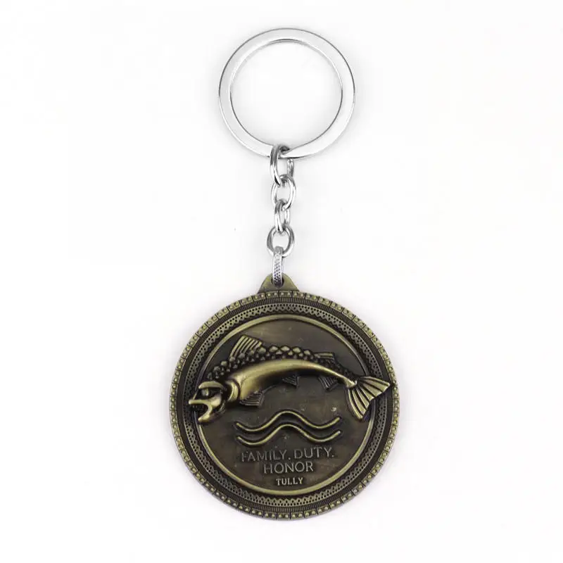 Key Rings Holder Игра престолов Брелок Дом Старк Таргариен красный брелок в виде дракона диревольф брелоки Lannister Лев chaviro мужские ювелирные изделия - Цвет: Key Rings Holder