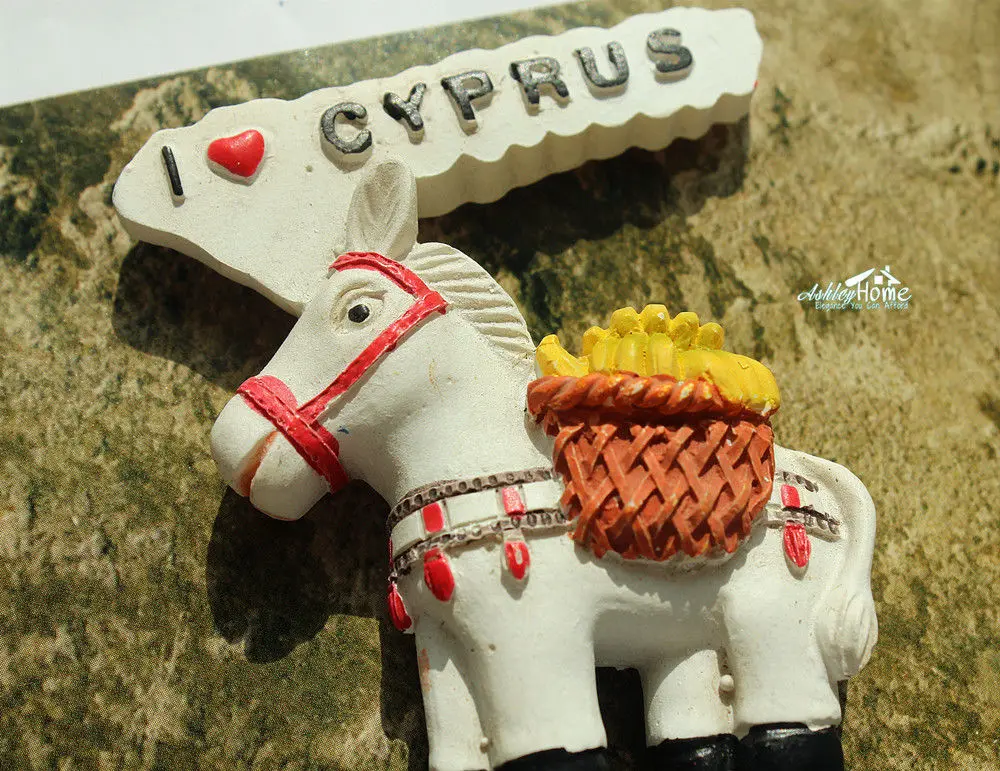 Забавный сувенир на Кипре с изображением осла для туризма и путешествий 3D магнит