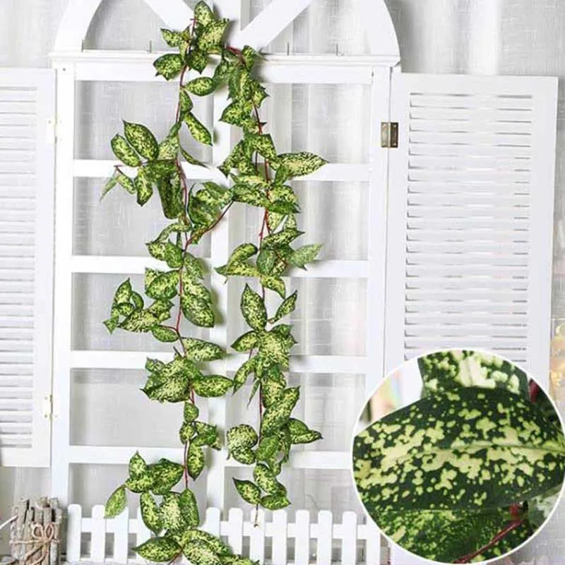 Искусственное растение Зеленый лист плющ декор для стен украшение комнаты
