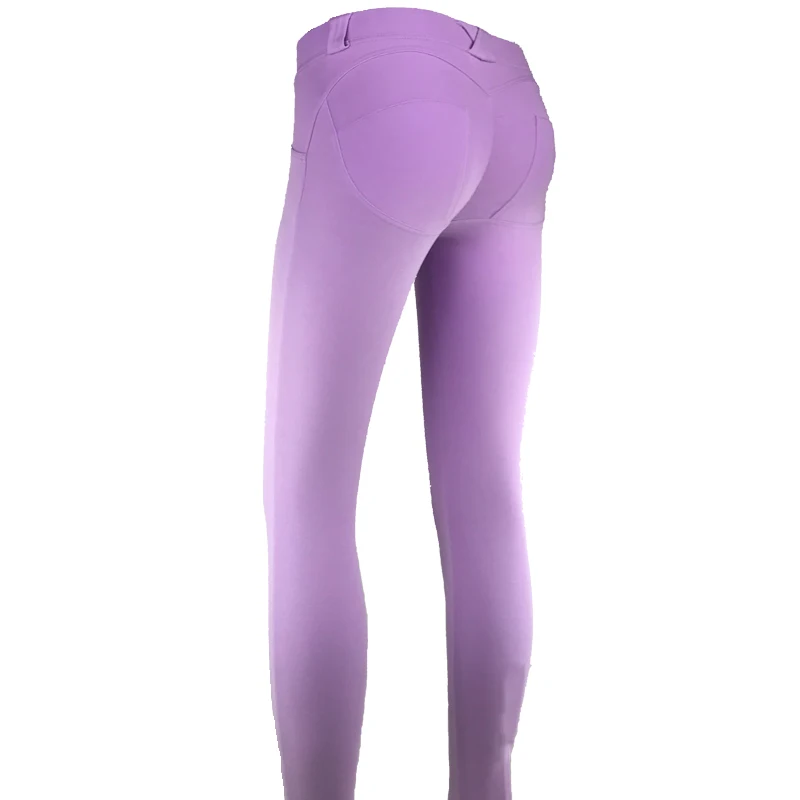 Purple Лосины женские Низкой Талией Леггинсы Сексуальная Хип Push Up штаны леггинсы Для Женщины Карандаш Брюки легинсы гетры брюки женские легенсы - Цвет: Purple