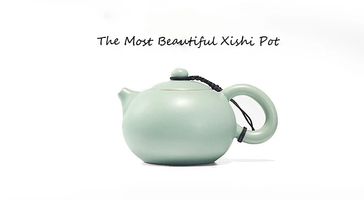 Красивый чайный горшок с изображением китайской печи селадона сервиз Zisha Ceramics Arts