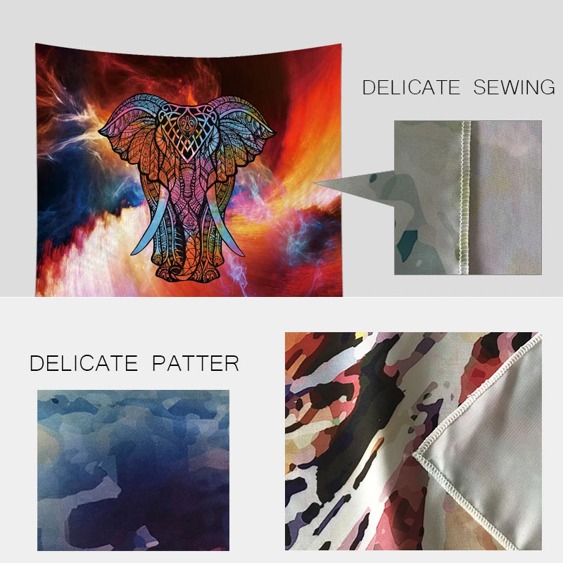 Elephant Printed Bohemia Wall Hanging Tapestry for Living Room Home Decor Indian Hippie Beach Cover Tablecloth Bed Sheets Mats | Дом и сад