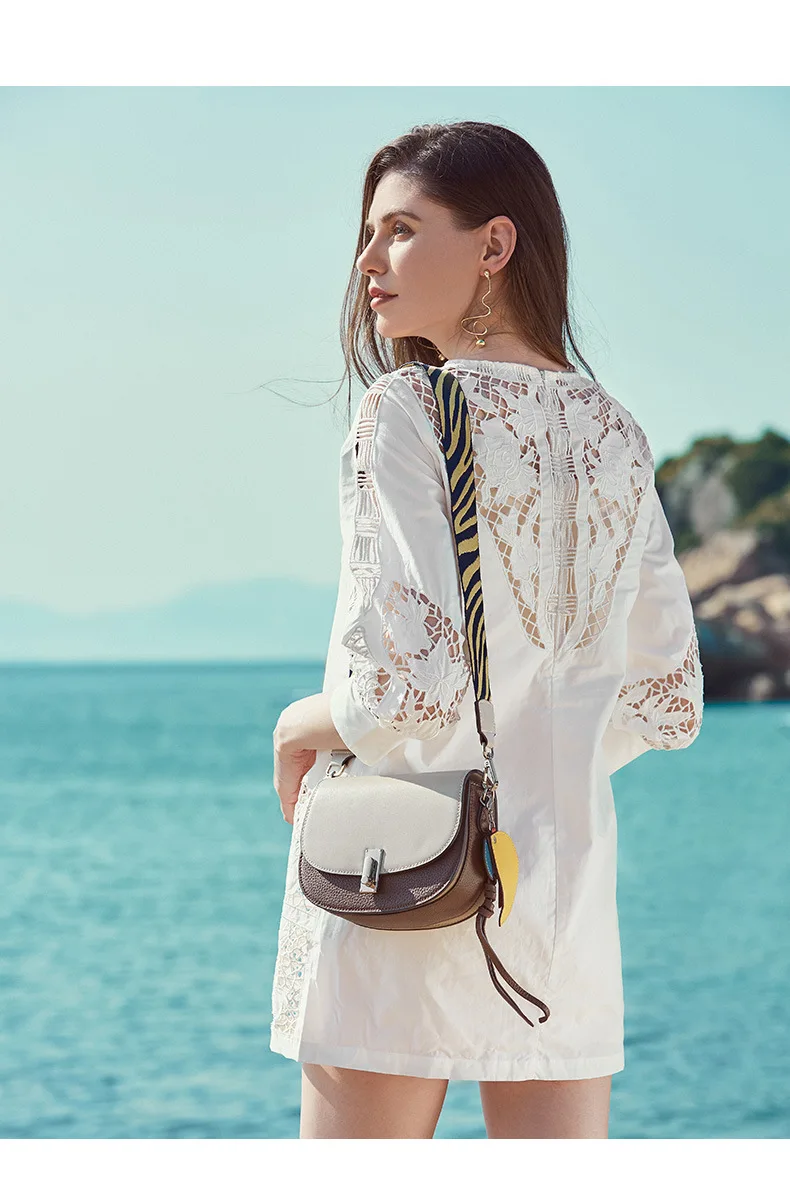 ALNEED Luxury Handbags Women Bags Designer Genuine Leather Saddle Bag Shoulder Bags Ladies Clutch Purses Crossbody Bag
