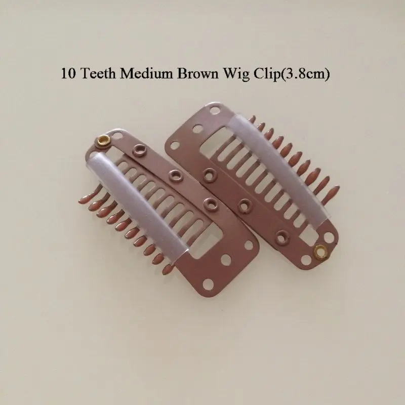 Зажим для парика из нержавеющей стали среднего и коричневого цвета 50 шт. длина 3 8