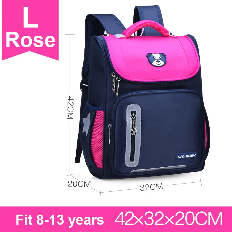 571 large Rose Модный милый медведь, звезда в стиле пэчворк, для девочек и мальчиков, для детей, для начальной школы, рюкзак, школьные сумки для детей, подростков, студенческие рюкзаки - Цвет: 571 large Rose