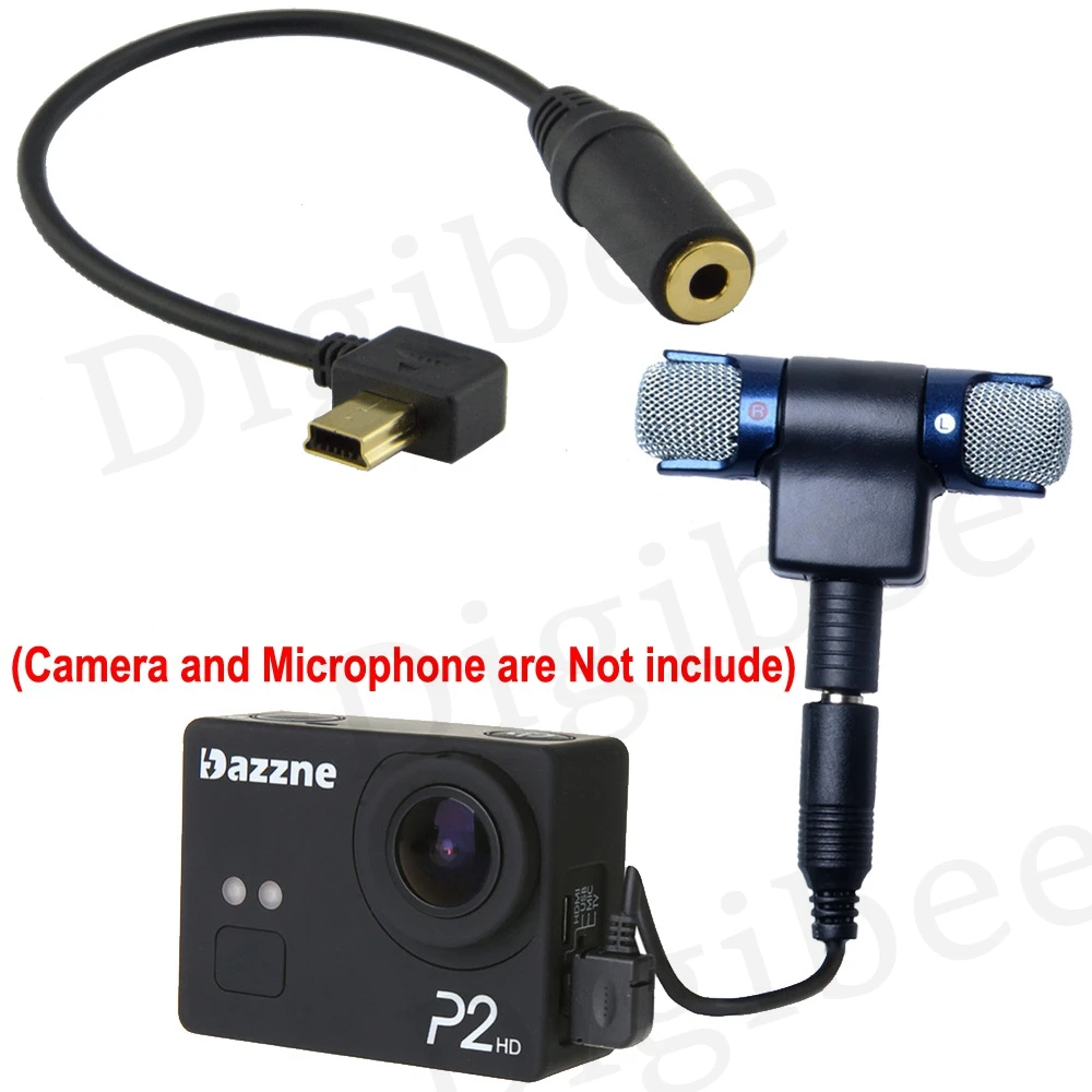 1 шт. позолоченный 3 5 мм аудио разъем для 10Pin Мини USB адаптер кабель GoPro Hero + 4 камеры