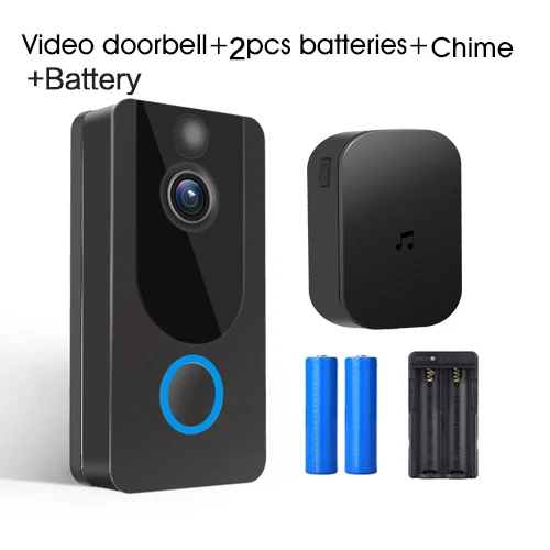V7-Option 4 GEEKAM 1080P WiFi видео дверной звонок V7 Смарт IP видео домофон облачная запись для квартиры ИК сигнализация беспроводная камера безопасности - Цвет: V7-Option 4