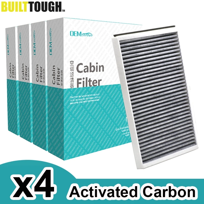4x Car Pollen Cabin Filter Activated Carbon For BMW 5 6 Series E60 E61 E63 E64 528i 535i 535xi 545i 550i 650i M5 M6 64319171858