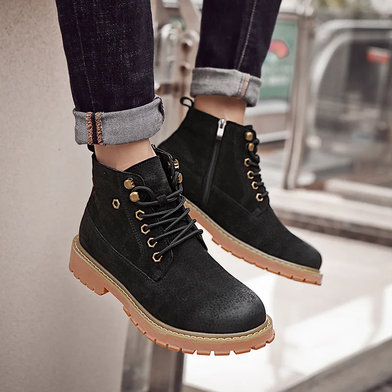 ONLYMONKEY походная обувь для мужчин противоскользящие кроссовки кожаные на шнуровке