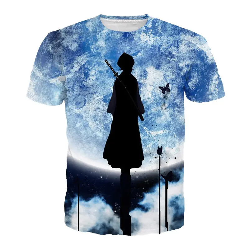 Мужские летние модные футболки Apace Galaxy Аниме Bleach Kuchiki Rukia 3D Футболка с принтом