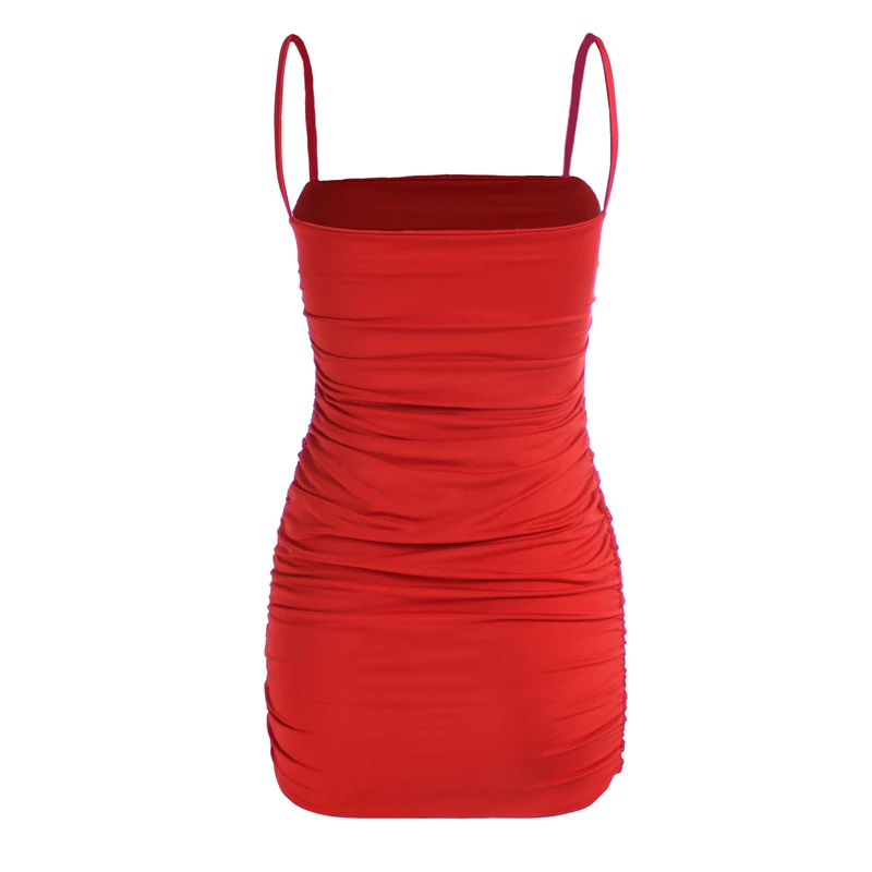 Женское облегающее платье без рукавов розовое однотонное на бретельках для