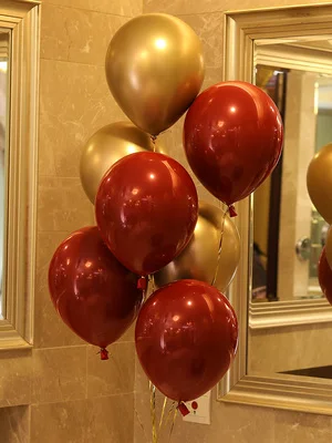 Рубиновые красные шары Chorme металлические винно-красные жемчужные классическое