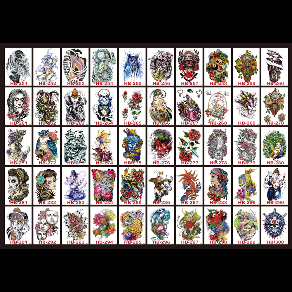 Наклейка на руку с цветами для женщин временная татуировка HB064 английская