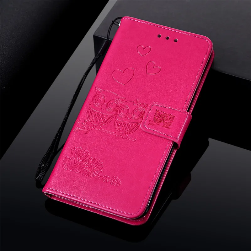 Rose Red 3D Сова с тиснением и изображением Флип кожаный чехол для LG Stylo 4 5 чехол s для LG G7 G6 G5 G4 K4 K8 K10 K40 V30 X210 K10 Чехол кошелек чехол - Color: Rose Red