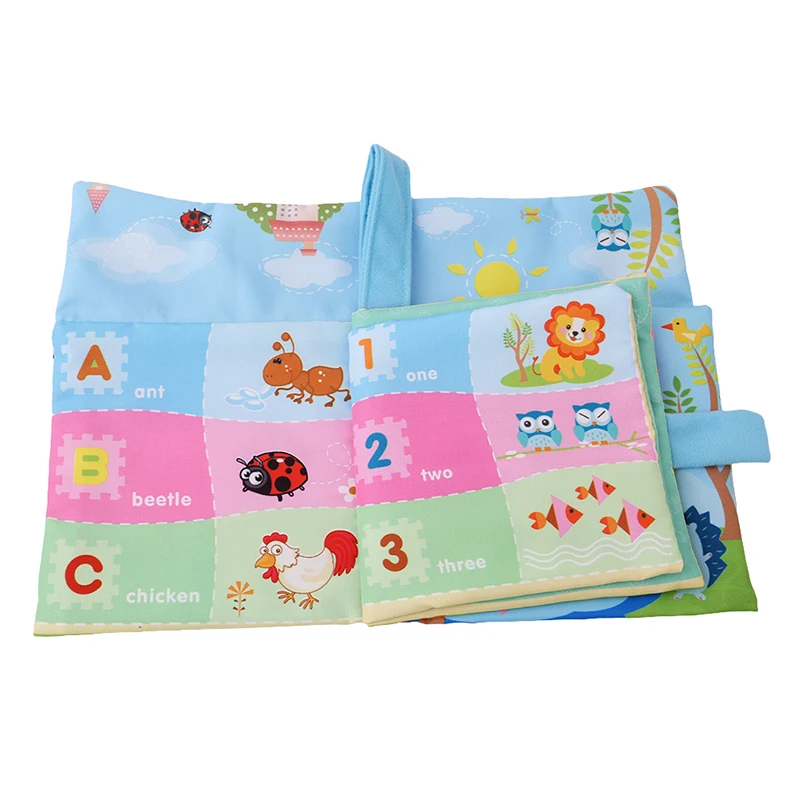 

Baby Early Development Cloth Books Toys Infant Kids Learning Education Unfolding Activity Books Stereoscopic Animals