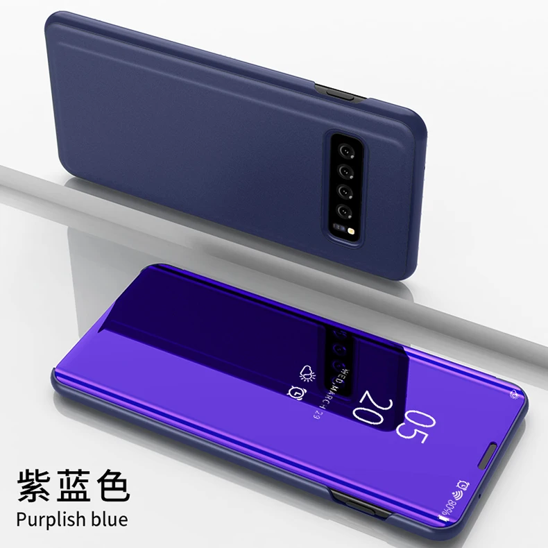 Прозрачный зеркальный чехол для samsung Galaxy S 10e S10E, кожаный чехол-подставка для samsung Galaxy S10 Lite с покрытием