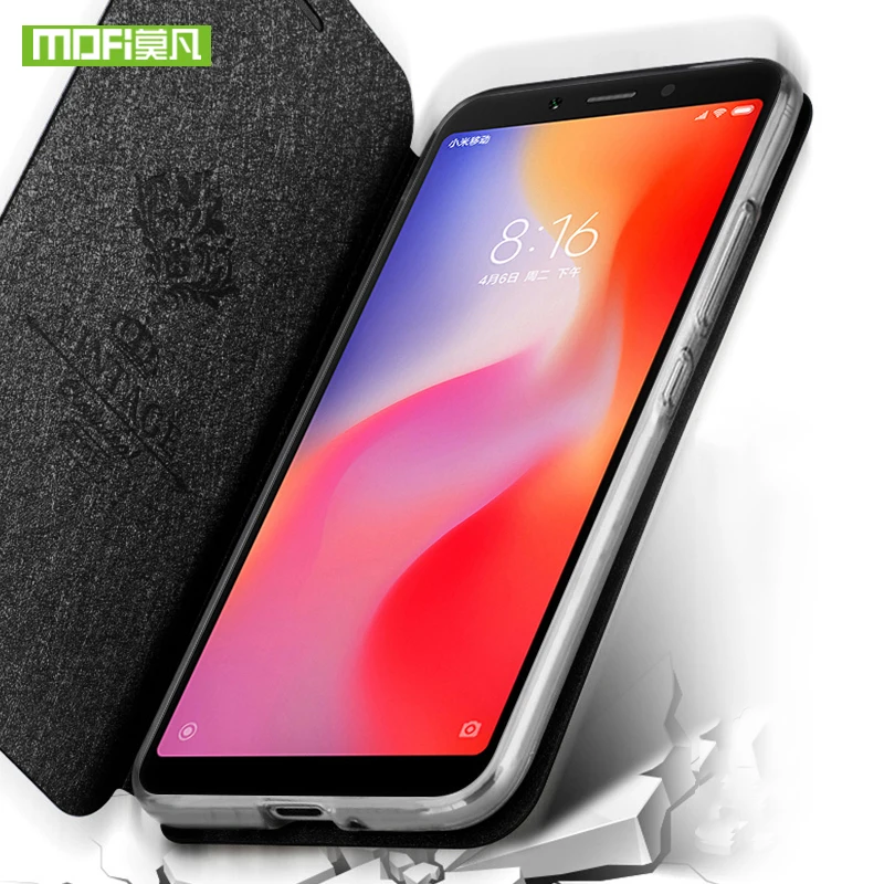 Mofi Phone Case For Xiaomi Redmi 6 Pro Cases Silicone Flip Full Cover Luxury PU Leather Original Capa Shockproof Fundas | Мобильные