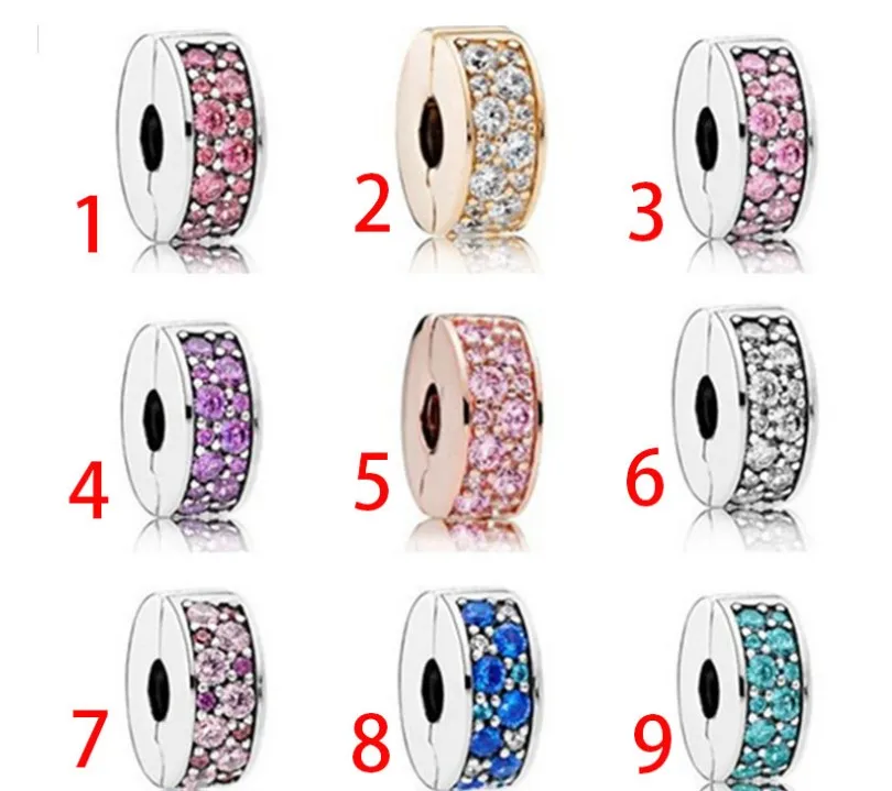 Настоящее серебряное серебро 925 пробы бусина с фиксирующей пряжкой бусины