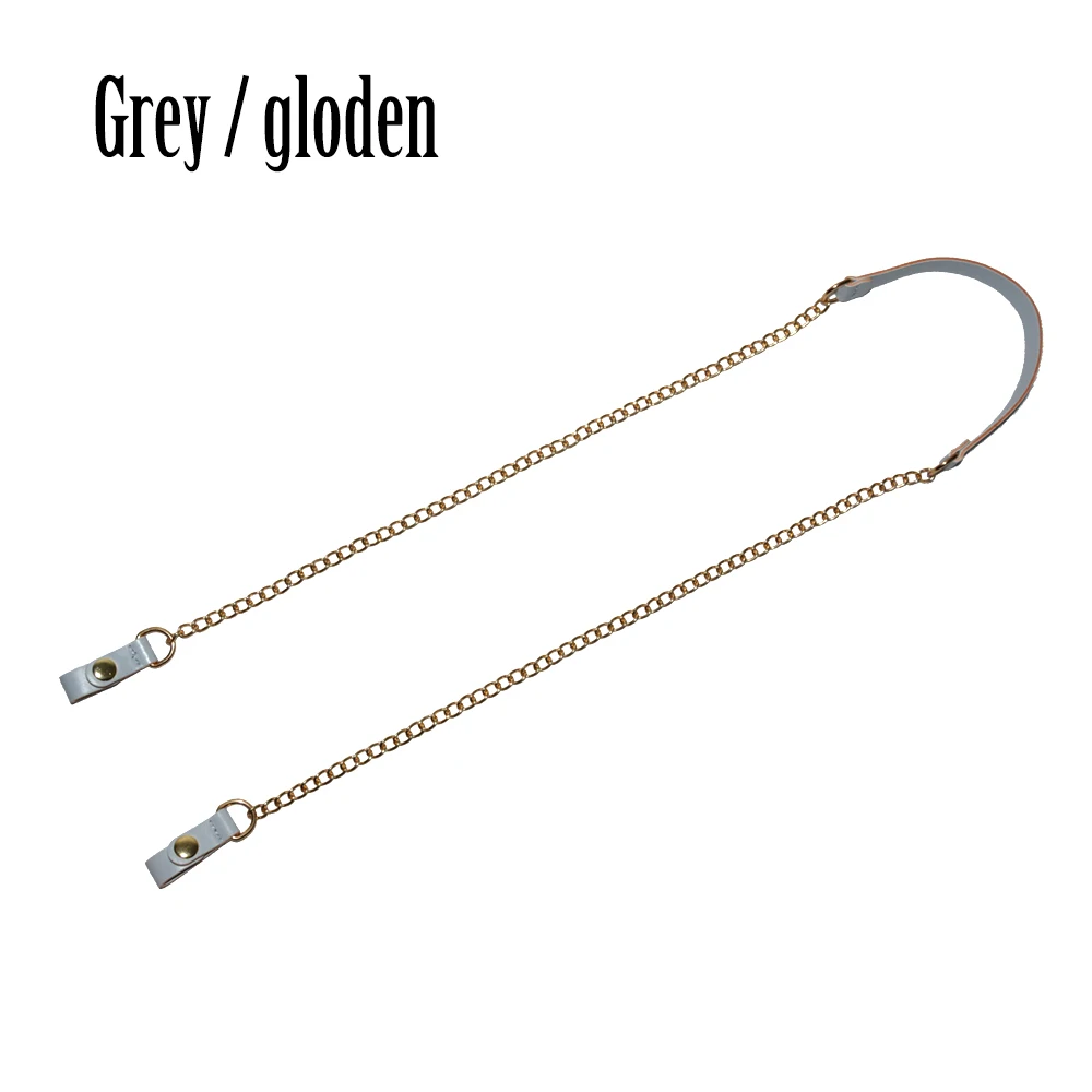 grey golden Новинка, цветная длинная сумка на плечо, крепление на цепочке, крепление на ремешке из искусственной кожи, застежка-зажим для opoket Obag O Bag - Цвет: grey golden